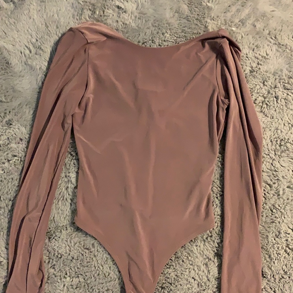 Mikey & Joey Mauve Open Back Bodysuit